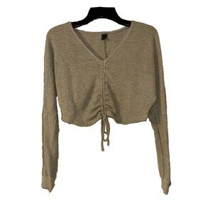 Sage Cinched Crop Top